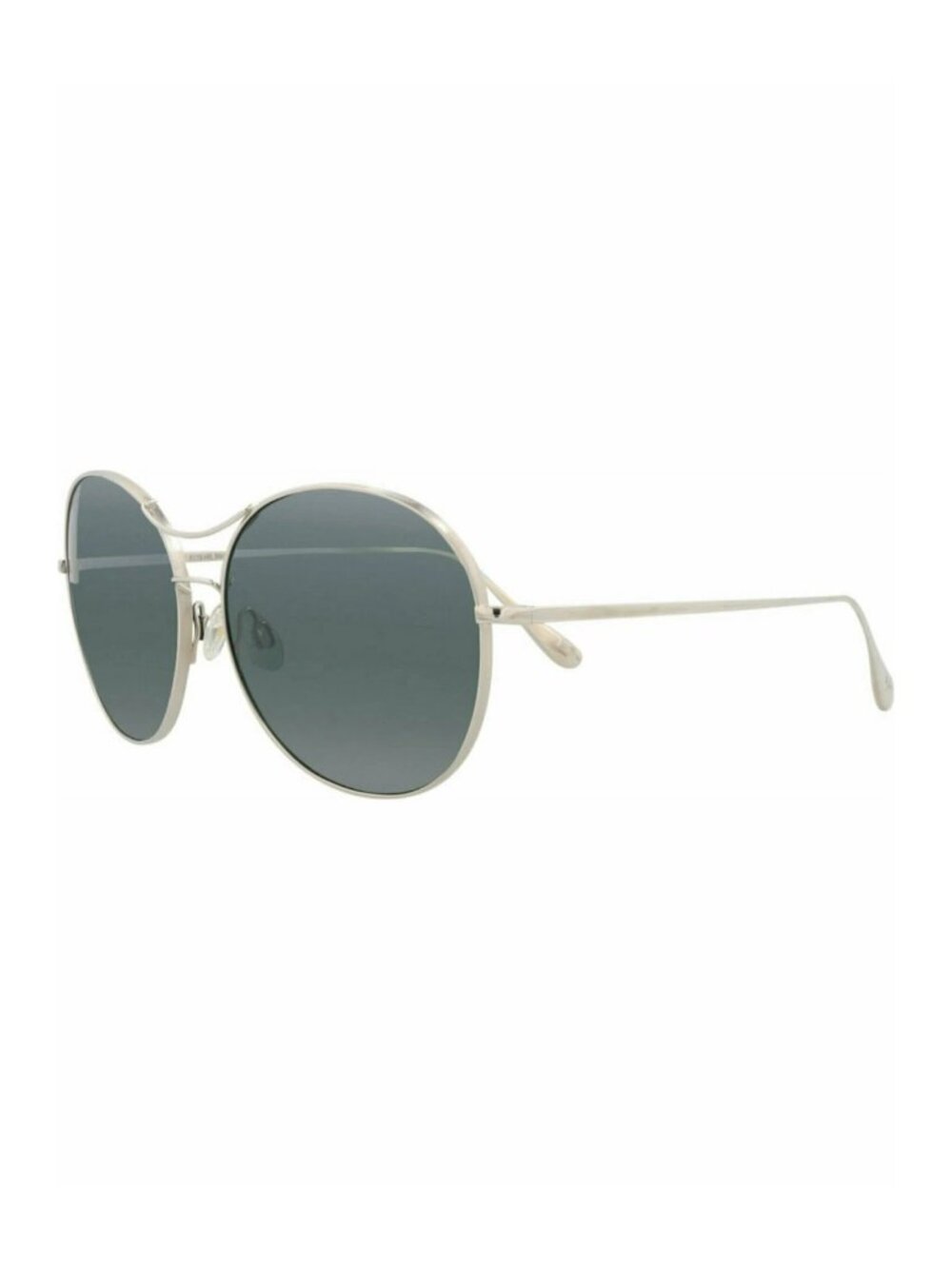 New Maui Jim Women's Sunglasses Round Oval Titanium Frame Silver Silver Grey